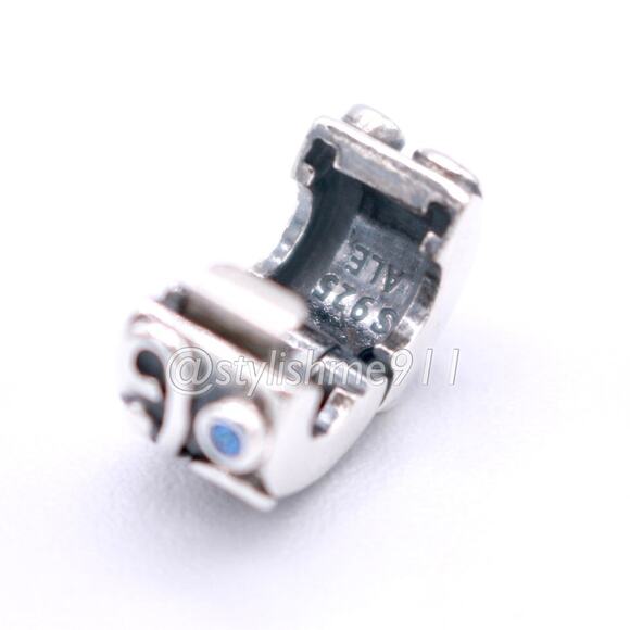 Authentic PANDORA Tendril Blue CZ Clip - 790380CZB - Picture 11 of 12